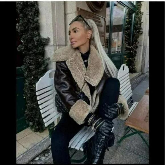 ZARA FAUX FUR DOUBLE FACED JACKET - Picture 13 of 13